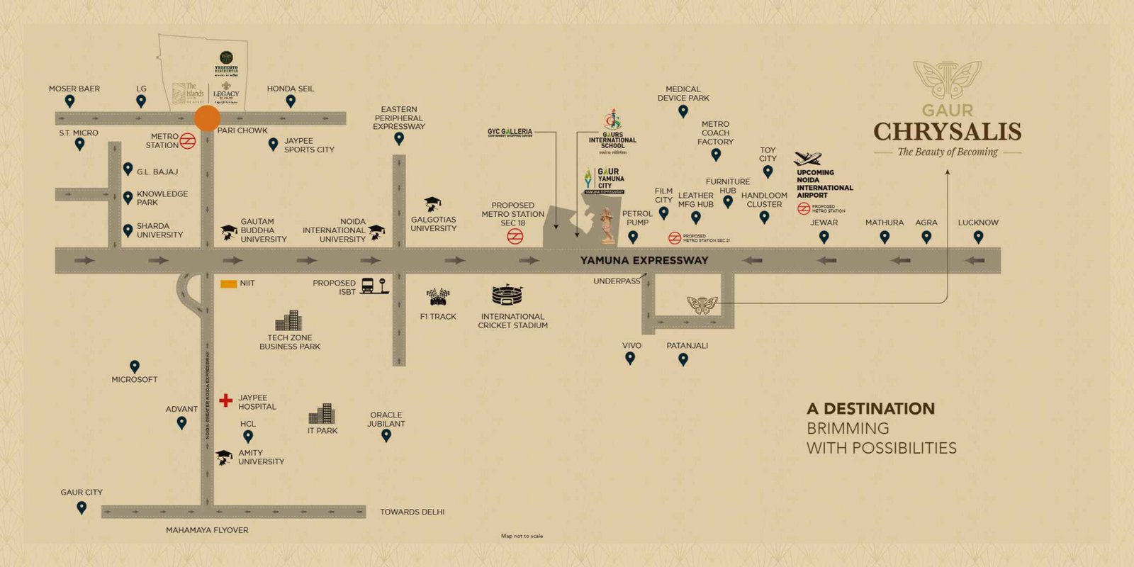 Gaur Chrysalis 2.0 Location Map